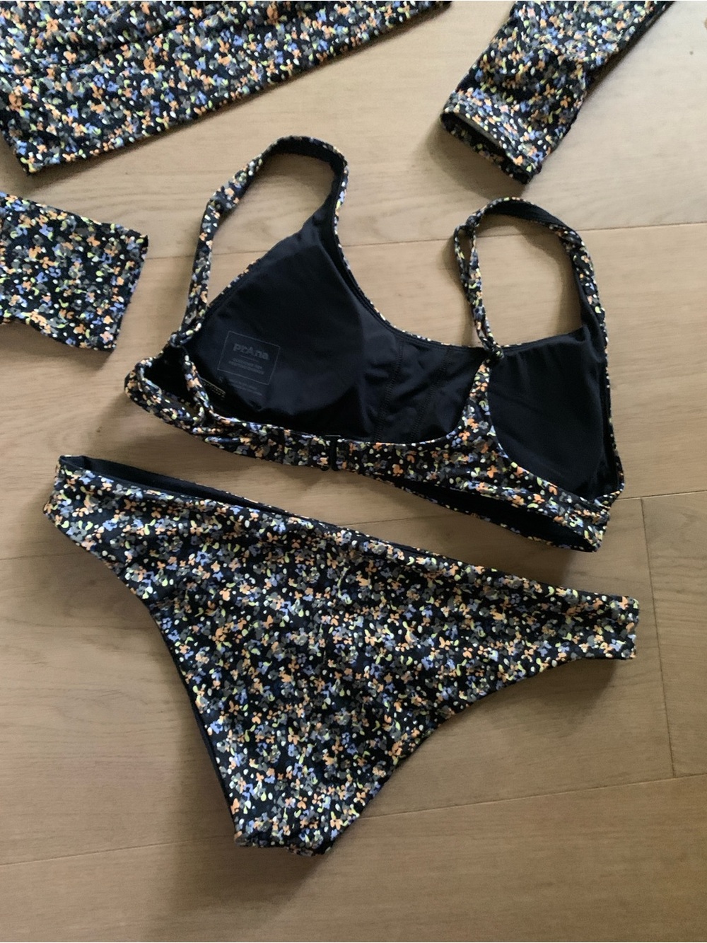 NWOT prAna 3 Pc Womens S/M Rash Guard Bikini Set Surf Paddleboard Reversible - Picture 6 of 13